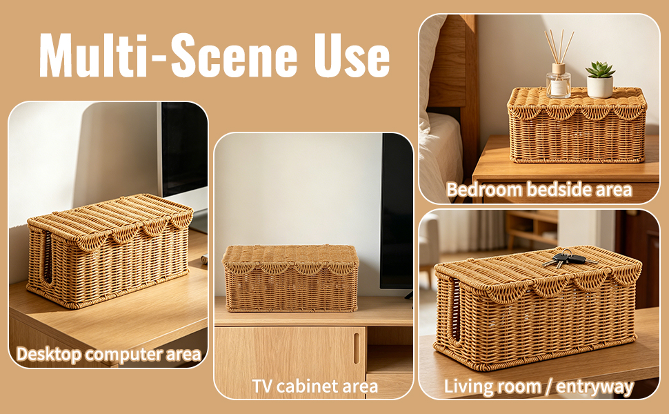 imitation rattan cable box