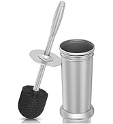 UPTRONIC Toilet Brush, Metal Toilet Brush and Holder Set with Extra Long Handle Durable Bristles ...
