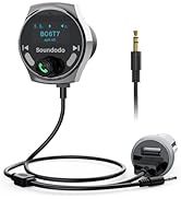 Soundodo Bluetooth Aux Adapter for Car, Aux Bluetooth Receiver with USB Car Charger, Support Musi...