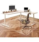 Office Chair Mat for Hardwood Floor: 63"x 51" Extra Large Chair Mats for Hardwood and Tile, Clear...
