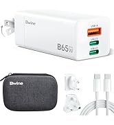 Bwine 65W USB C Charger,3-Port Fast Charging Blocks, Universal Travel Adapter Kit,Compatible with...