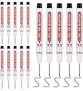 LYXMYGS 15 PCS Long Head Deep Hole Marker Pens,20mm Long Nib Marker,Longs Nose Markers,Waterproof...