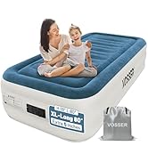 VOSSER Twin Air Mattress with Built-in Pump,Fast &amp; Easy Inflation/Deflation Inflatable Mattress, ...