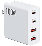 RCstyle for DJI Drone Power Adapter, 100W GaN Charger 4-Port, Dual PD (100W/30W) and QC3.0 Port F...