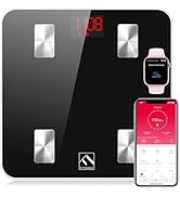 FITINDEX Scale with BMI, Body Fat, Muscle Mass, Smart Scale for Body Weight, Bluetooth, Digital, ...