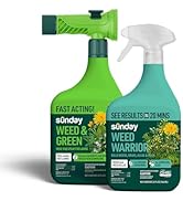 Sunday Weed &amp; Green + Weed Warrior Weed Control Kit, Pre-Emergent &amp; Post-Emergent Lawn Weed Kille...