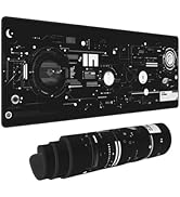 Mechanical Mouse Pad 31.5 X 11.8 Inch Big Desk Rubber Base Stitched Edges Keyboard Pad Spaceship ...