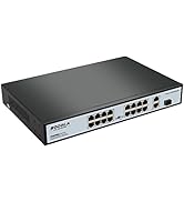 SODOLA 16 Port Gigabit PoE Switch/16 PoE+ Ports 100Mbps, 2 Gigabit Ethernet Uplink&amp;1 SFP Slot, 20...