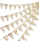 RVXHUA 5PCS Bon Voyage Party Decorations – 41FT Pre-Strung Vintage Map Travel Themed Bunting Bann...