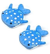 WisePoint Shark-Shape Coin Purse, 2PCS Plush Coin Pouch Cute Coin Holder for Women, Portable Smal...