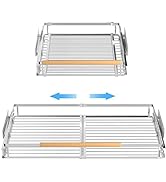 Redrubbit Expandable Pull Out Drawers Cabinet Organizer,Heavy Steel Metal Wire Slide Out Kitchen ...