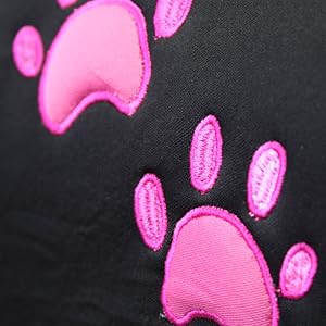pink paw embroidery