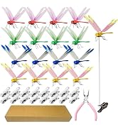 Kleeblatt Dragonfly Clip 16pcs - DIY Fake Dragon Fly Clips, Hair Accessories, Garden Decor, and O...
