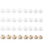 KBEAR 16 Pairs Silicone Eartips, Orange &amp; White Earbuds IEM Tips,4 Size Options,Compatible Device...