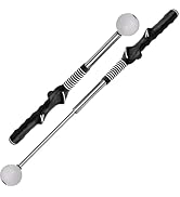 Golf Telescopic Club, Retractable Swing Training Aid, Click Sound Stick Trainer, Warm Up Golf Swi...