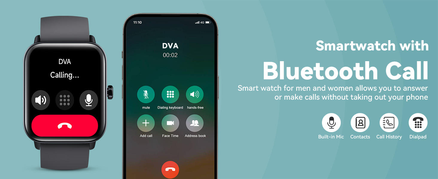 bluetooth smart watch for men and women