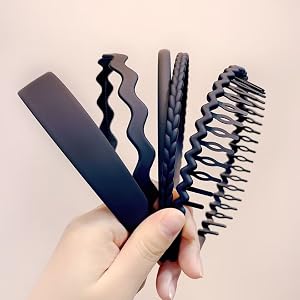 Headbands for Women with Bangs Hairband with comb teeth Teen girl no-slip headbands