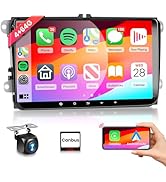 8Core 4G 64G Car Stereo for VW Passat Jetta Golf Touran Radio with Wireless CarPlay Android Auto,...