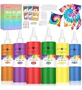 HTVRONT Large Tie Dye Kit for Large Groups - 16.9 oz Tye Dye Kit Pre-Filled Easy Squeeze Bottles ...