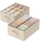 ENUMAIL Collapsible Fabric Storage Boxes,Linen Fabric Cube Organizer Baskets,Storage Bins for Org...