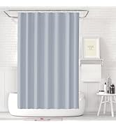 timecity Grey Shower Curtain Liner Plastic Bath Curtain with 3 Magnets Thickened Water Proof Quic...