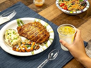 paper plates 8.5, plastic plates disposable, paper plates bulk, disposable plates heavy duty