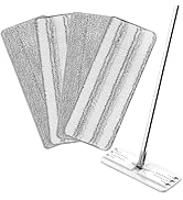 Yicotira 4 Pack Joymoop Mop Replacement Pads, 13" X 4.9" Universal Microfiber Flat Mop Pads, Wash...