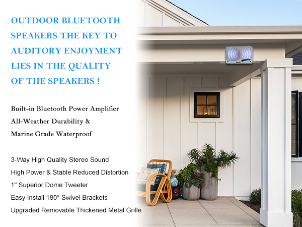 outdoor speakers bluetooth waterproof