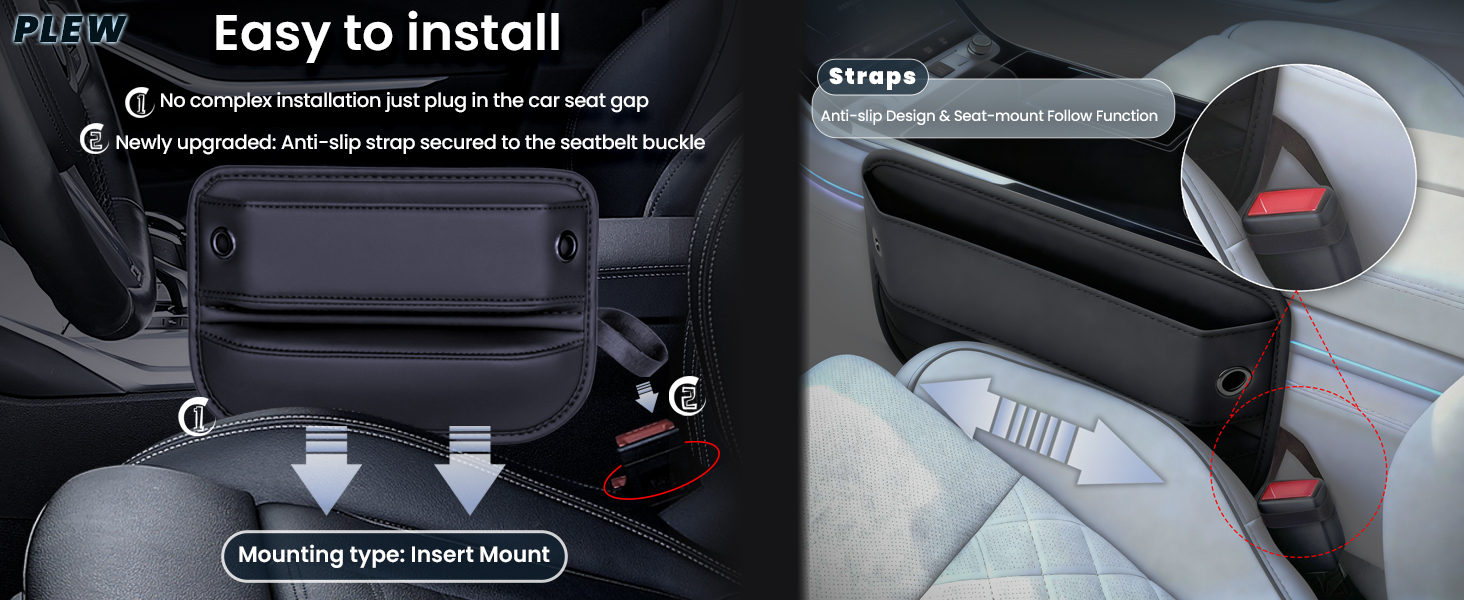Anti-slip Strap Car Organizer?Seatbelt Buckle Car Accessory