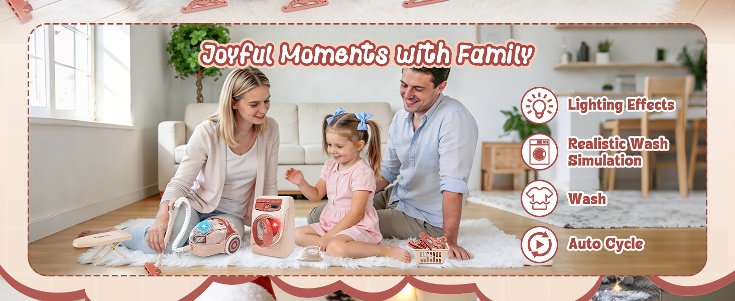 Kids Toy Washing Machine &amp;amp; Vacuum Playset