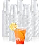 [300 Pack] 12oz Clear Plastic Cups,Cold Party Drinking Cups,Disposable Plastic Cups for Parties, ...