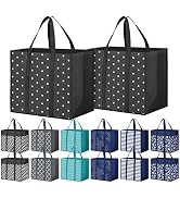 Fabtotes 14 Pack Reusable Grocery Bags 35L Large Capacity Shopping Bags Heavy Duty Reusable Bags ...