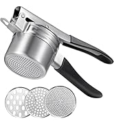 Potato Ricer, Sopito Upgraded Stainless Steel Potato Masher with 3 Interchangeable Discs, Heavy D...