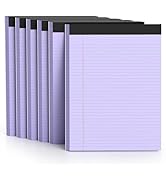 AILZFEI 300 Sheets Purple Legal Pads 8.5 x 11 College Ruled Paper 6-Pack Note Pad Narrow Ruled 50...