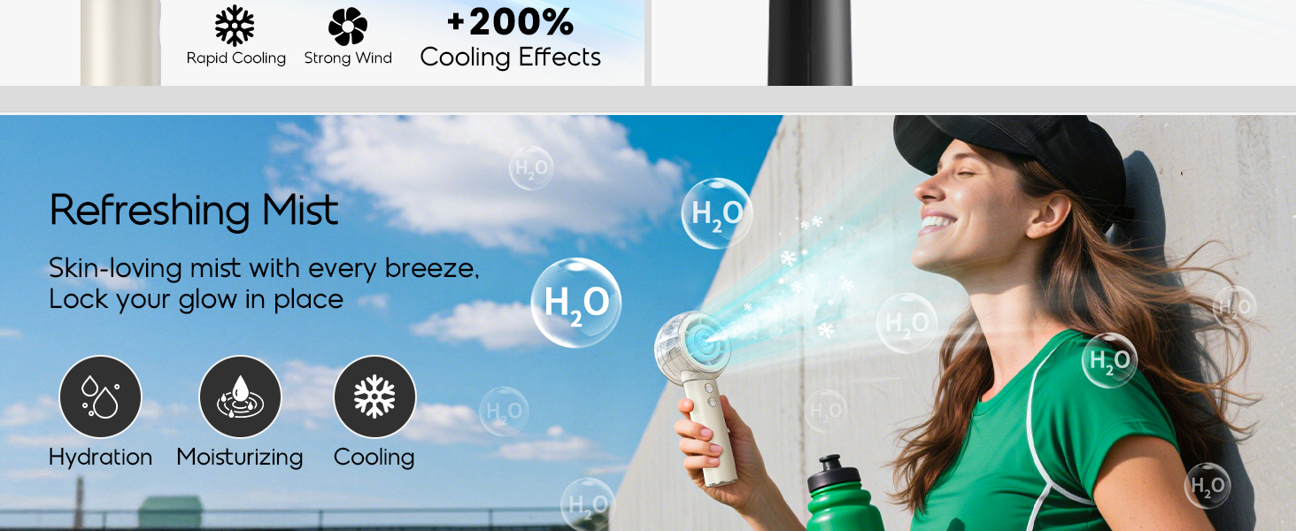 handheld fan with water mist mini fan portable fan mister portable hand held fan rechargeable