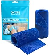 OK TAPE 2 Rolls Ice Self Stick Bandage Wrap, Instant Cold Relief for Knee, Ankle, Wrist, Cold Com...