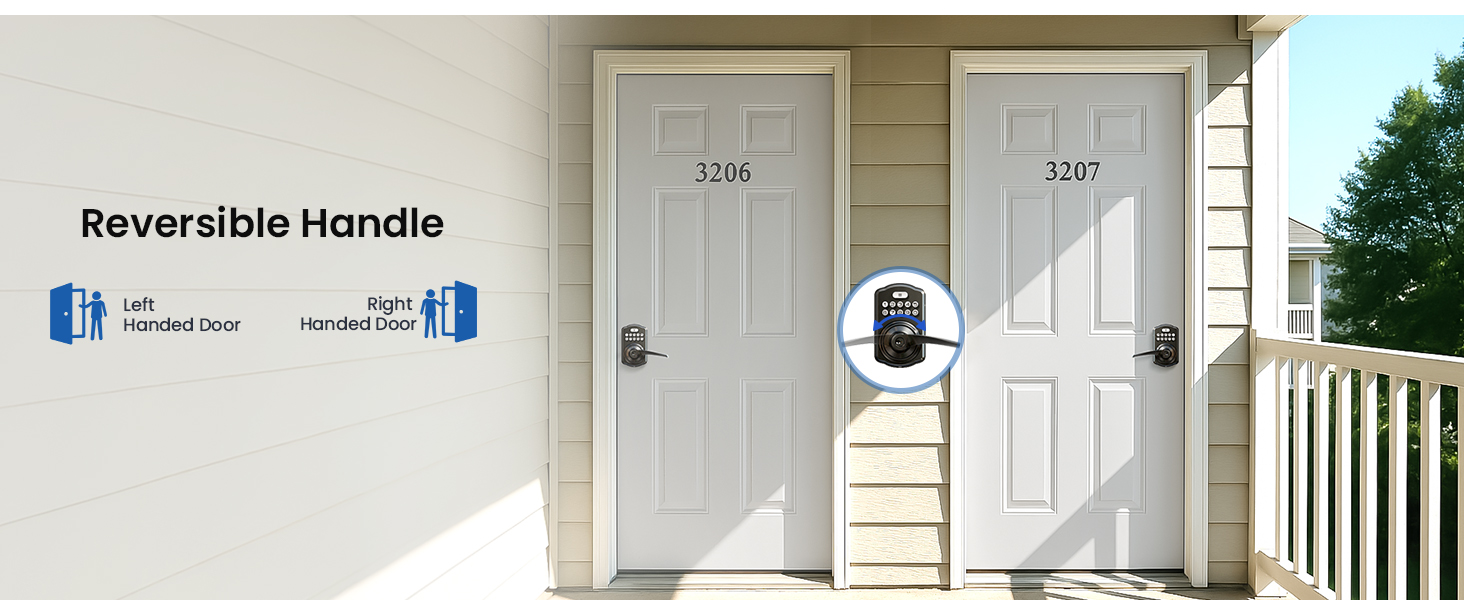 keyless entry door lock deadbolt with handle set