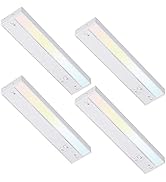 TORCHSTAR LED Under Cabinet Lighting 3CCT, 12 Inch 8W 540LM, Hardwired &amp; Plug-in, 3 Color Selecta...