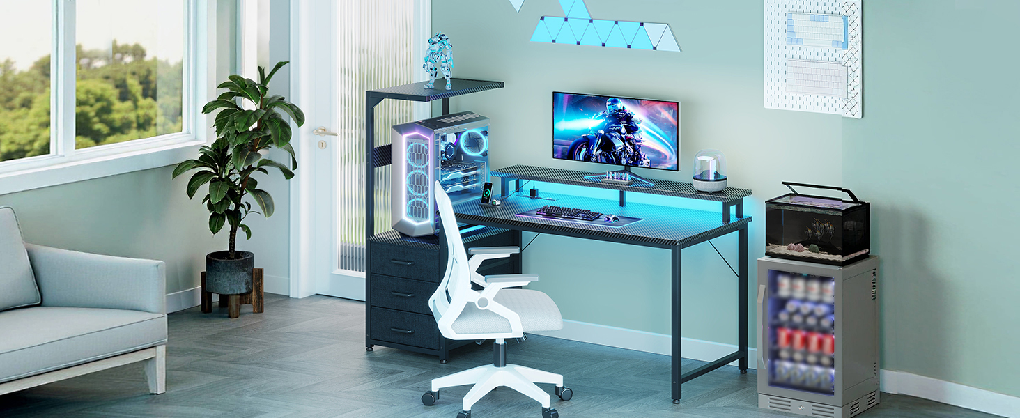 H Shaped Gaming Desk