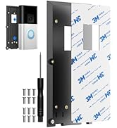 Ring Doorbell Bracket Backplate Accessories,Adhesive Doorbell Door Mount with Sticky Pad Compatib...