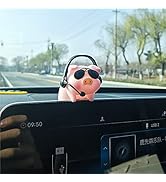 YGMONER LULU the Car Monitor Pig Decor - Cute Lucky Piggy Dashboard Companion for Car &amp; Desktop