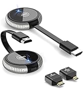 Wireless HDMI Transmitter and Receiver 4K, TIMBOOTECH Streaming Smooth Media Video/Audio 5G HDMI ...