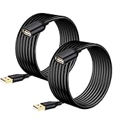Costyle USB Extension Cable, 2 Pack 15FT Type A Male to A Female USB 2.0 Extension Cord with Gold...