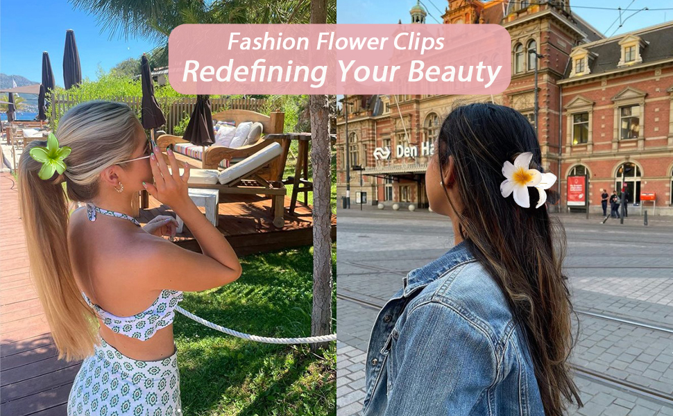 Plumeria Claw Clips