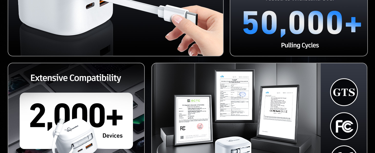 retractable wall charger