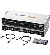 KVM Switch 2 Monitors 2 Computers, UHD 4K@60Hz KVM Switch HDMI 2 Port, Extended Display KVM Switc...