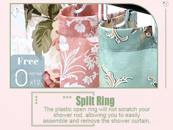 boho floral shower curtain