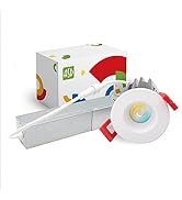 ASD 1 Inch LED Recessed Lighting with Junction Box, 5 CCT 2700K-5000K CRI 90+, 7W 120V 550 Lumens...