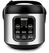 Aroma Housewares ARC-994SB Rice &amp; Grain Cooker Slow Cook, Steam, Oatmeal, Risotto, 8-cup cooked/4...