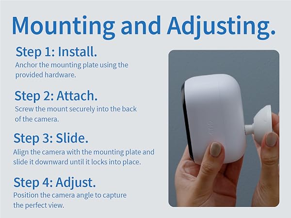 mounting and adjusting install and adjust arlo product set-up outdoor 2k